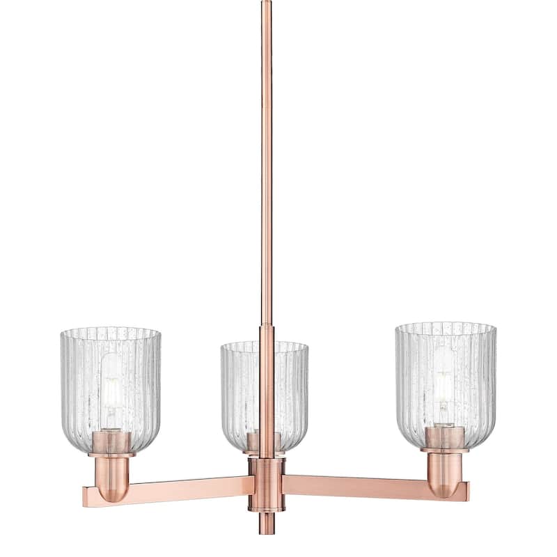 Innovations Lighting 716-3CR-9-18 Bridal Veil Chandelier Bridal Veil 3 - Antique Copper / Seedy