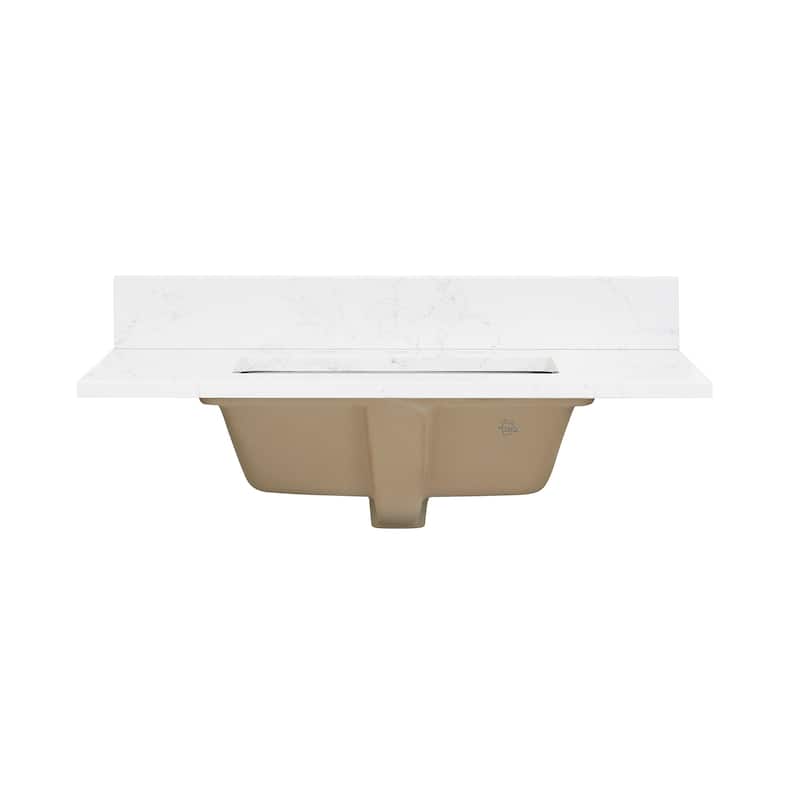 Altair Ceres Engineered Stone Vanity Top in Grain White Without Cabinet