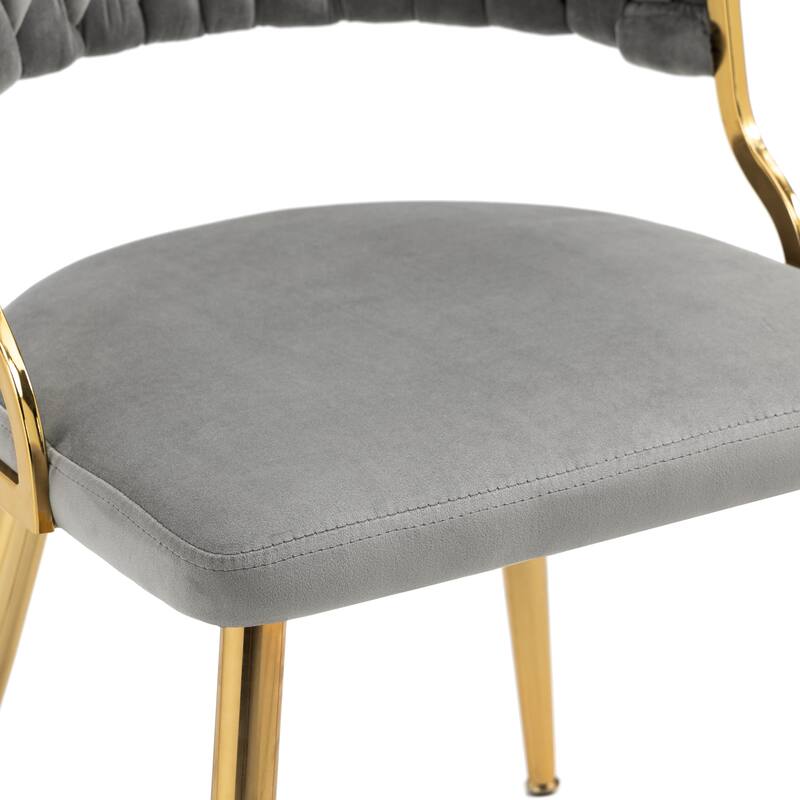 2PACK Upholstered Dining Chairs with Woven Back
