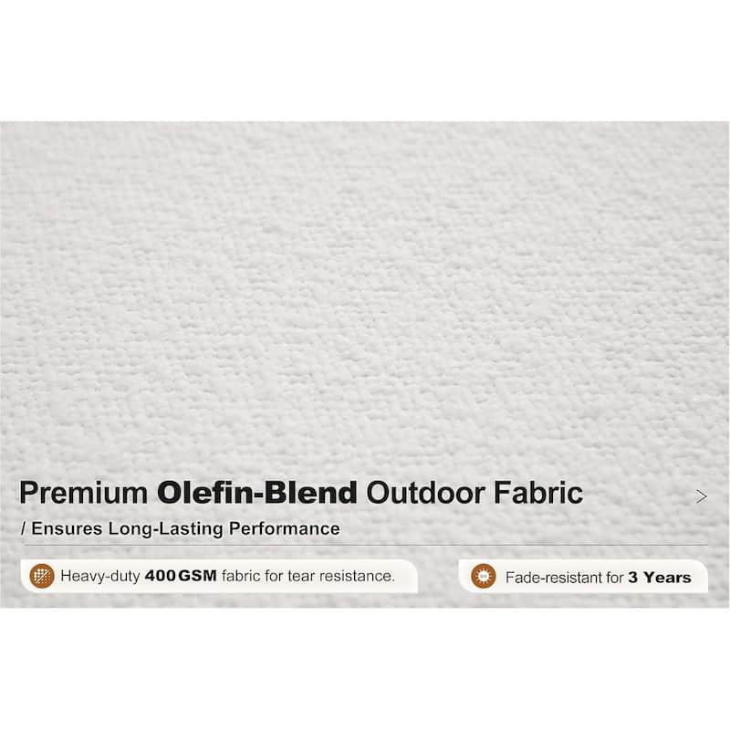 PURPLE LEAF GLFSF White sofa Outdoor Couch for Yard Porch Deck Patio Conversation Sets