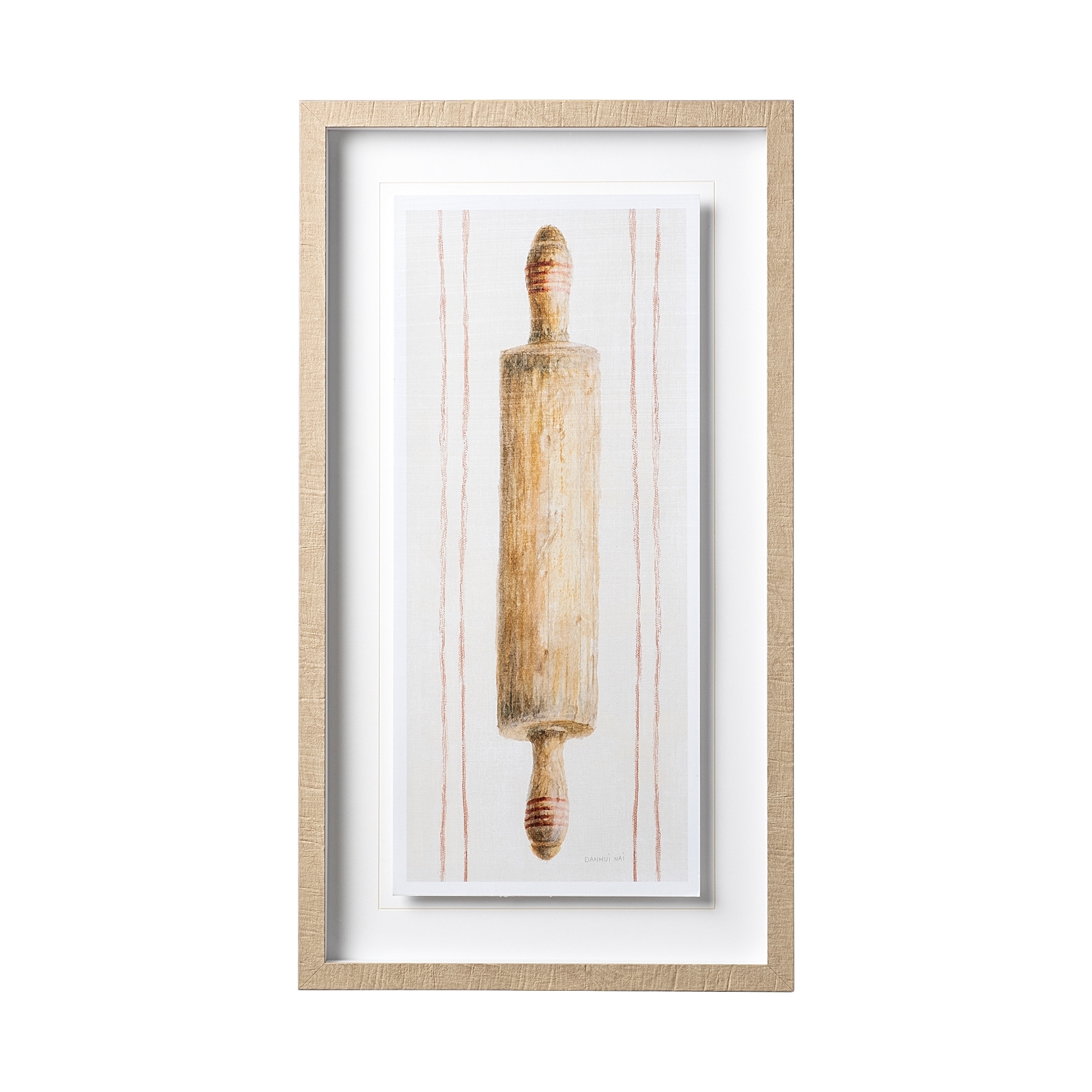 Mercana Floursack Kitchen I by Mercana Studio Hand Embellished Textured Framed Art Print Matted under Glass