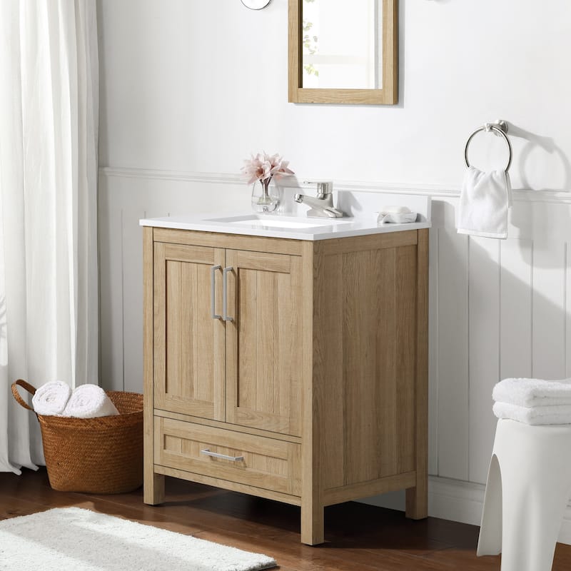 OVE Decors Kansas 30 in. Vanity in White Oak