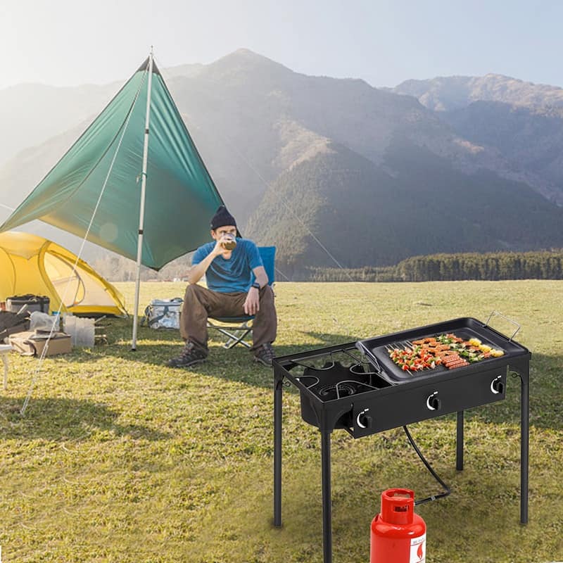 Outdoor Camping Burner Stove High Pressure Propane Gas Cooker