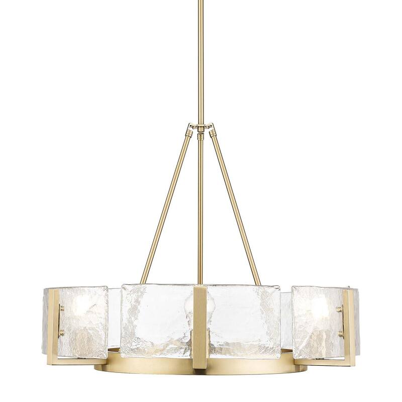Golden Lighting 3164-6 HWG Aenon 6 Light 28" Wide Drum Chandelier - Brushed Champagne Bronze