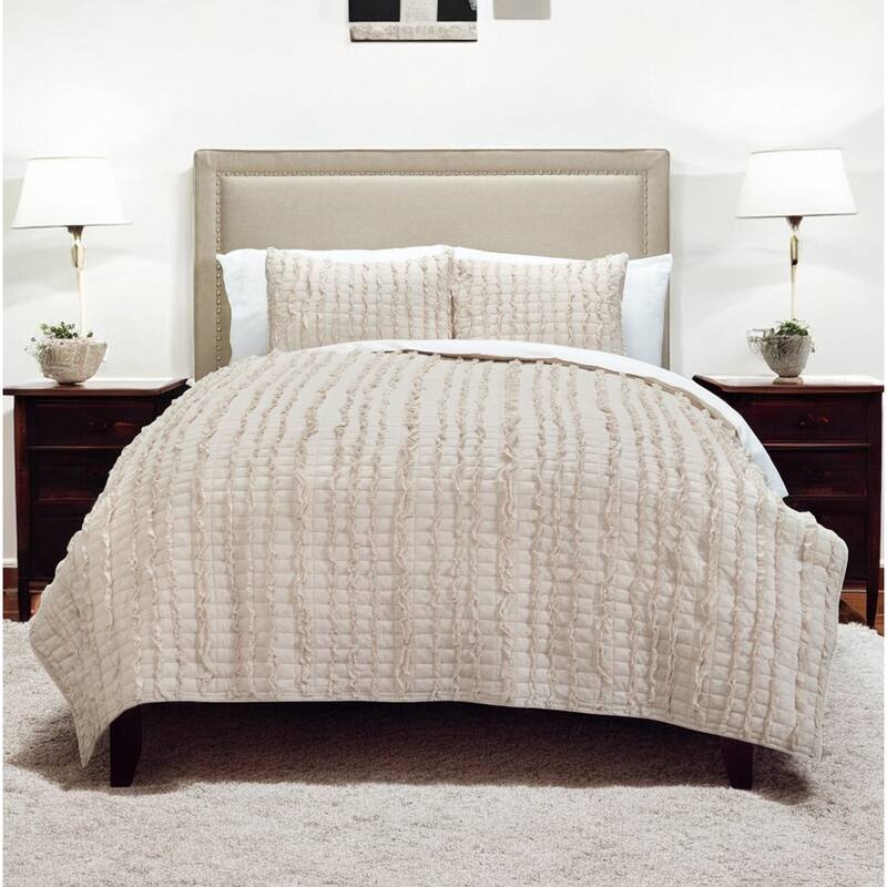 Blush Striped Queen Quilt - Blush - Queen