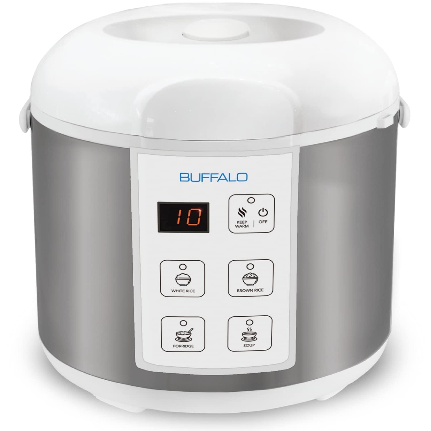 Rice Cooker with Clad Stainless Steel Inner Pot (10 cups) - Electric Rice  Cooker for White/Brown Rice, Grain, Auto Warmer - Bed Bath & Beyond -  39589228