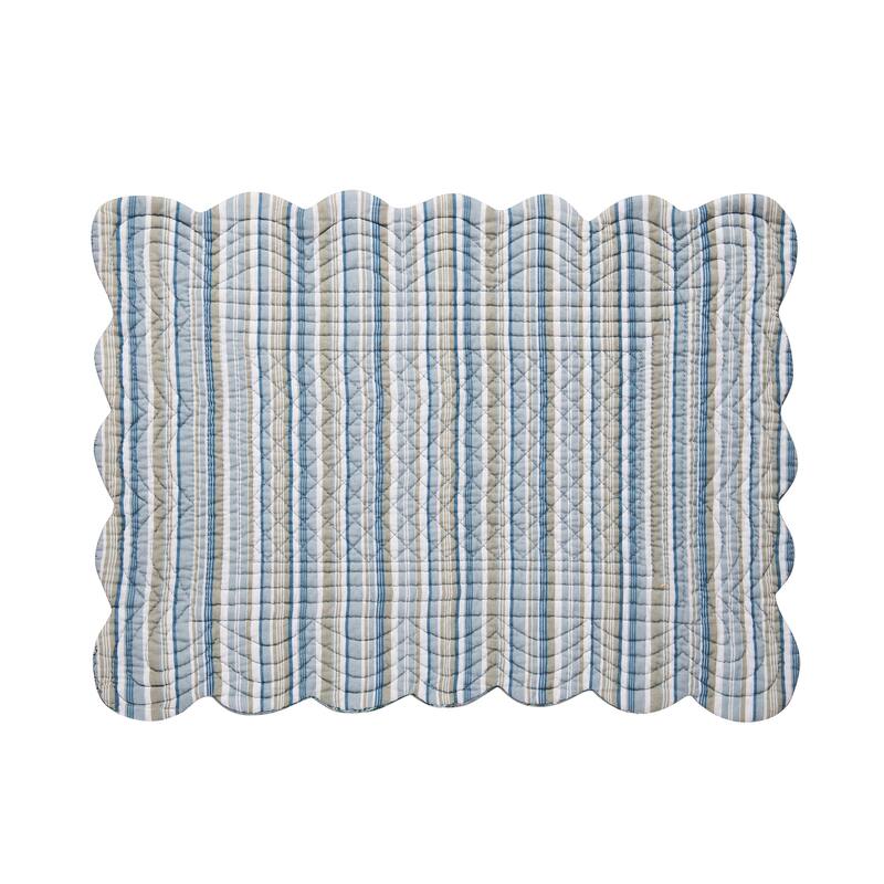 Morrison Floral Cotton Quilted Reversible Machine Washable Placemat Machine Washable Set of 6