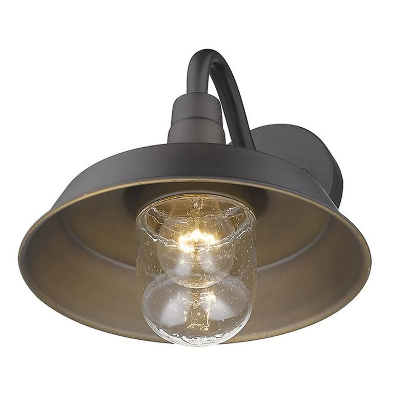 Decorative Shallow Plate Shape Wall Light for Small Spaces and Rooms - 12” x 10.25” x 10.50”