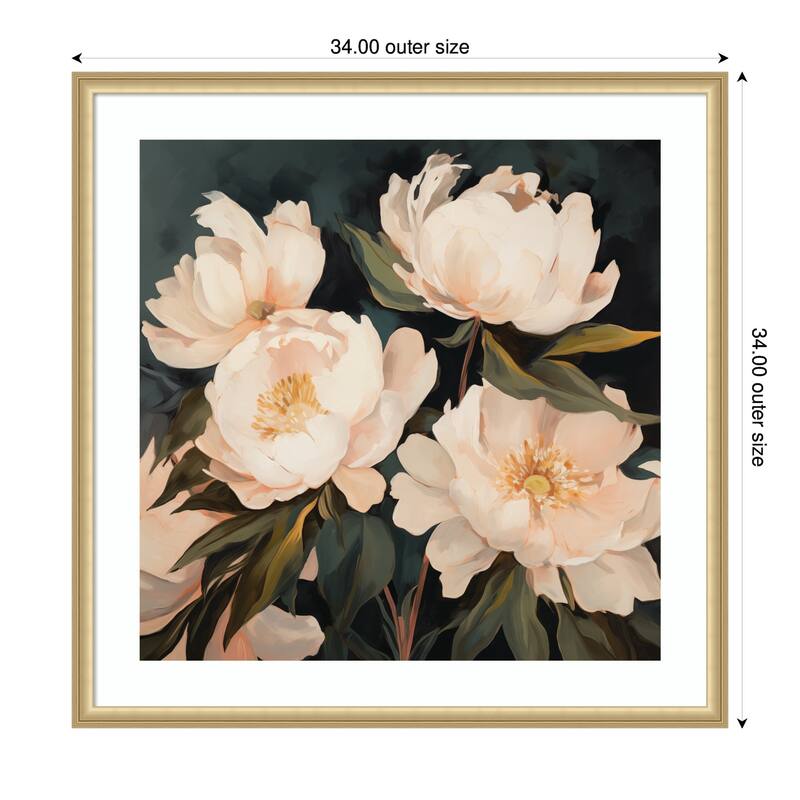 Kate and Laurel Framed Art Beautiful Painterly Floral Bouquets 2 by The Creative Bunch Studio