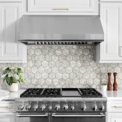 Merola Tile Tivoli Hex Tapestry 5-1/2" x 6-1/4" Porcelain Floor and Wall Tile