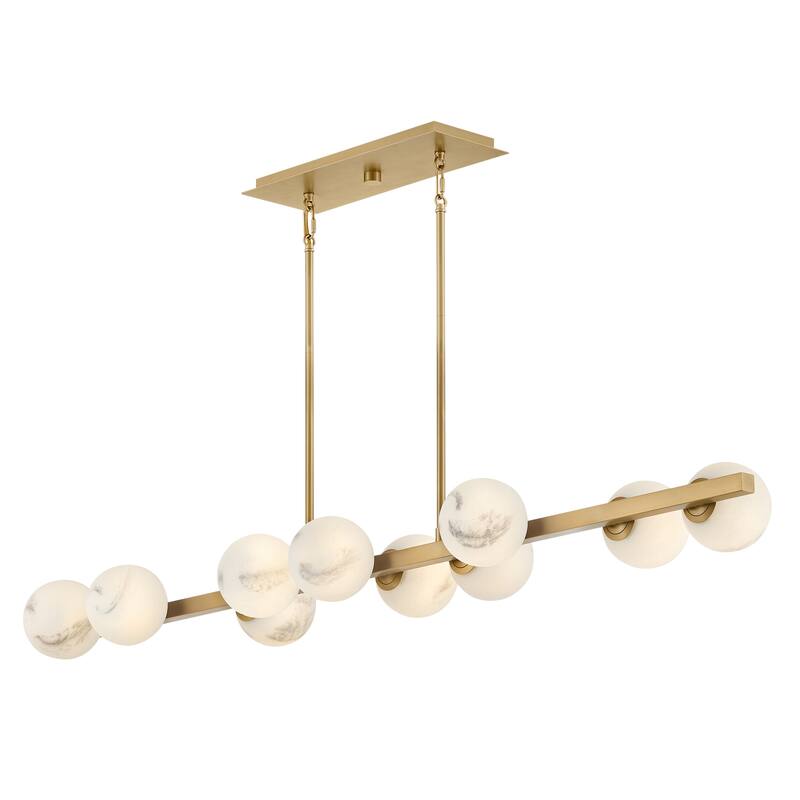 Fredrick Ramond 41906 Selene 10 Light 55" Wide Linear Chandelier