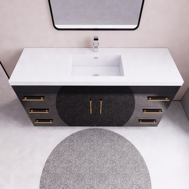 Eliza 60'' Freestanding Vanity with Single Sink