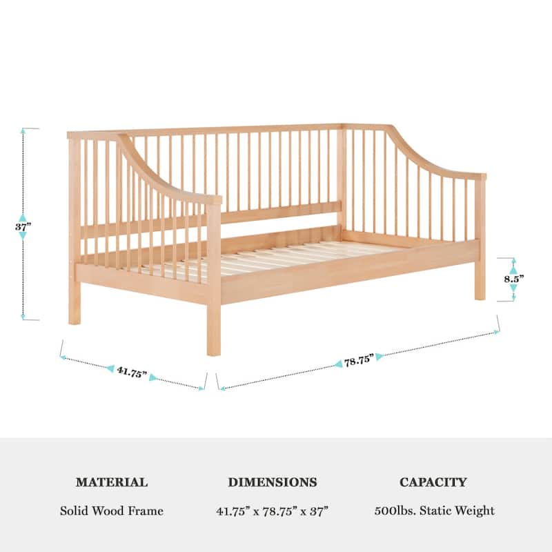 Martha Stewart Solid Wood Platform Daybed with Wooden Spindles