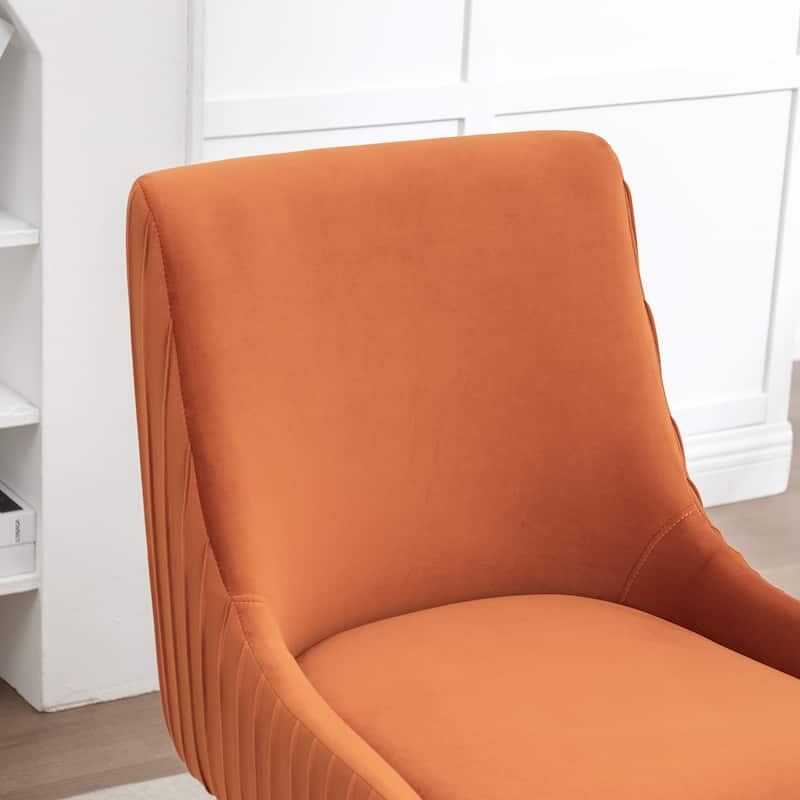 SEYNAR Modern Velvet 360 Degree Swivel Armless Dining chair Set of 6