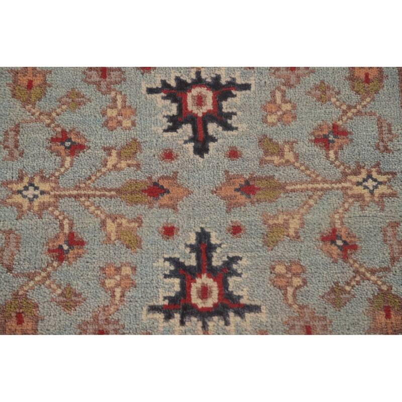 Light Blue Heriz-Serapi Oriental Runner Rug Wool Carpet - 2'6"x 9'10"