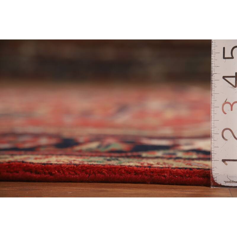 Hand Knotted Oriental 100% Wool Carpet Traditional Medallion Red Heriz (serapi) Area Rug - 10' 4'' X 7' 9''