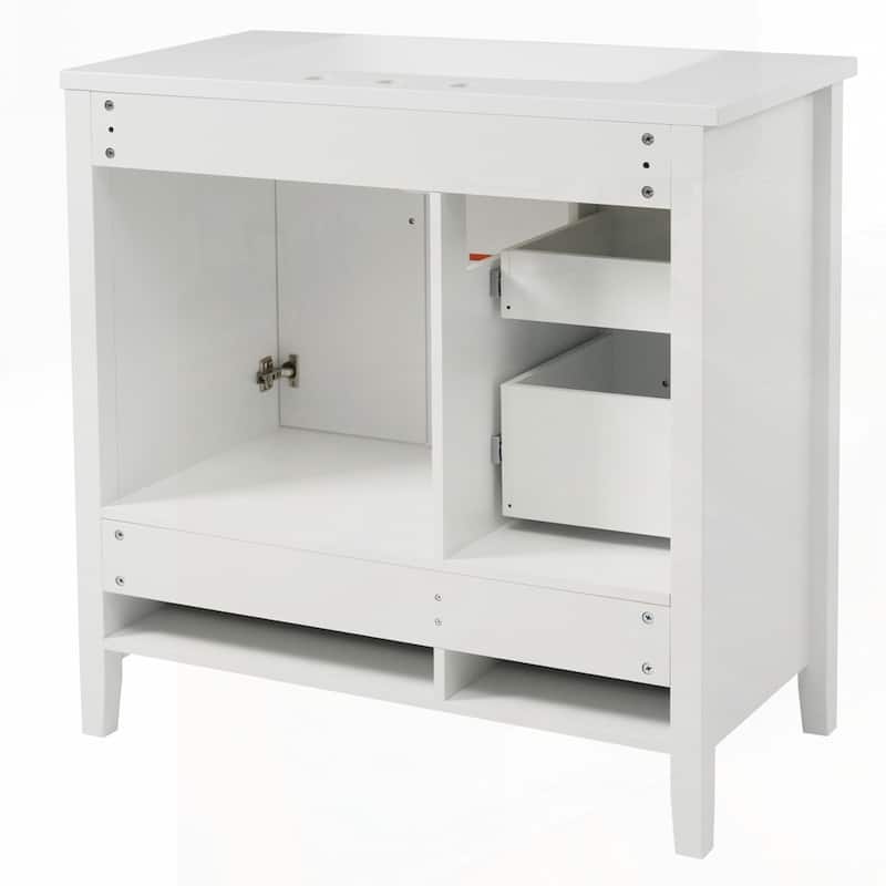 4 Soft-Closing Drawers 36 inch Bathroom Vanity with Sink