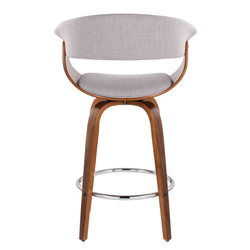 Carson Carrington Sauda 26" Fixed-Height Counter Stool with Bent Wood Legs (Set of 2)
