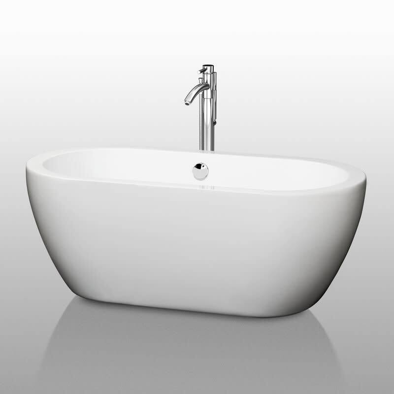 Wyndham Collection Soho 60" Free Standing Acrylic Soaking Tub with