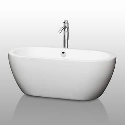 Wyndham Collection Soho 60" Free Standing Acrylic Soaking Tub with