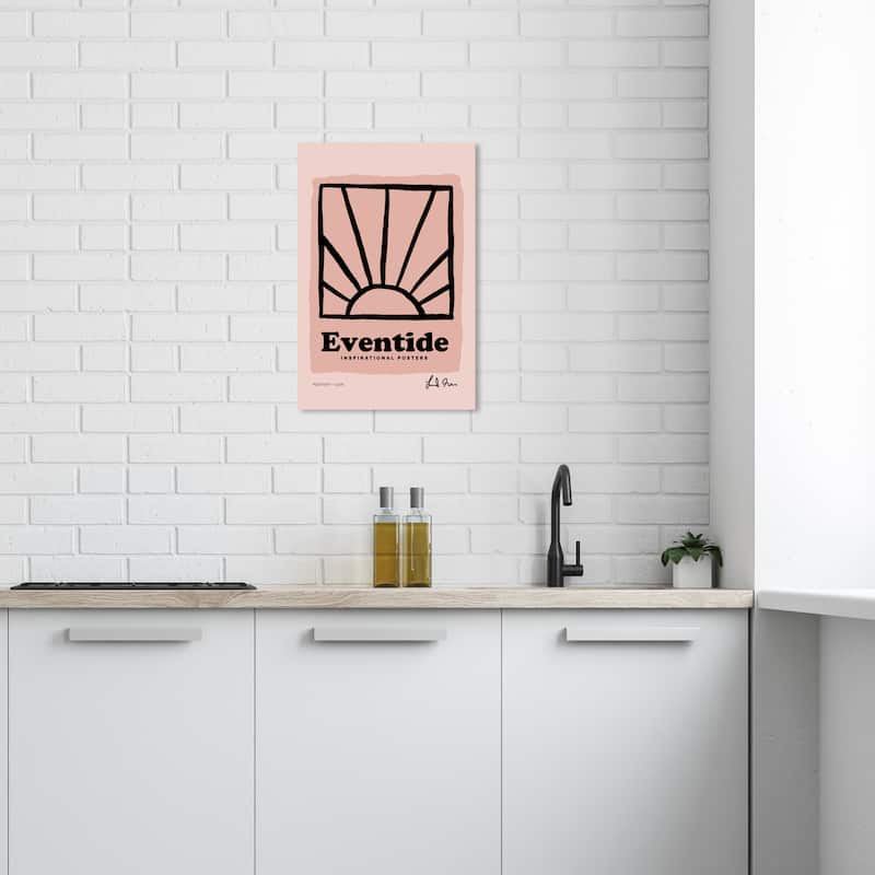 Wynwood Studio Canvas Advertising Eventide Inspiration Pink and Light Pink Modern & Contemporary Wall Art Canvas Print - 16 x 24