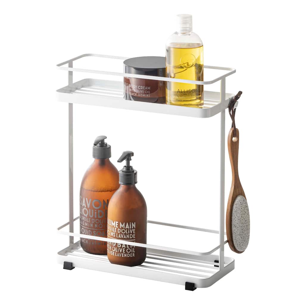 Yamazaki Home Two-Tier Shower Caddy, Steel, Small, Holds 13.2 lbs
