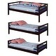 preview thumbnail 9 of 7, Sandler Transitional Wood Triple Bunk Bed Cappuccino