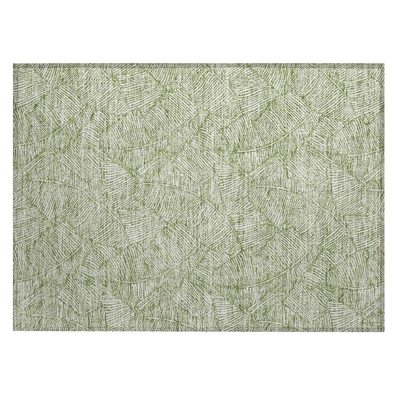 Machine Washable Indoor/ Outdoor Chantille Tropical Palm Rug