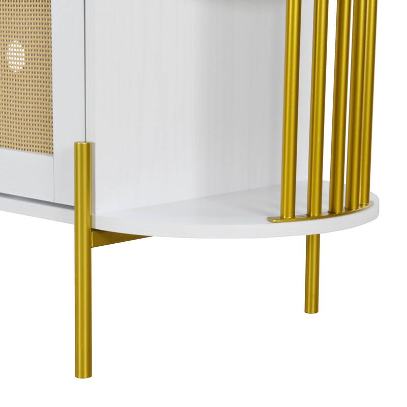 legant Curved Dining Cabinet with Gold Trim
