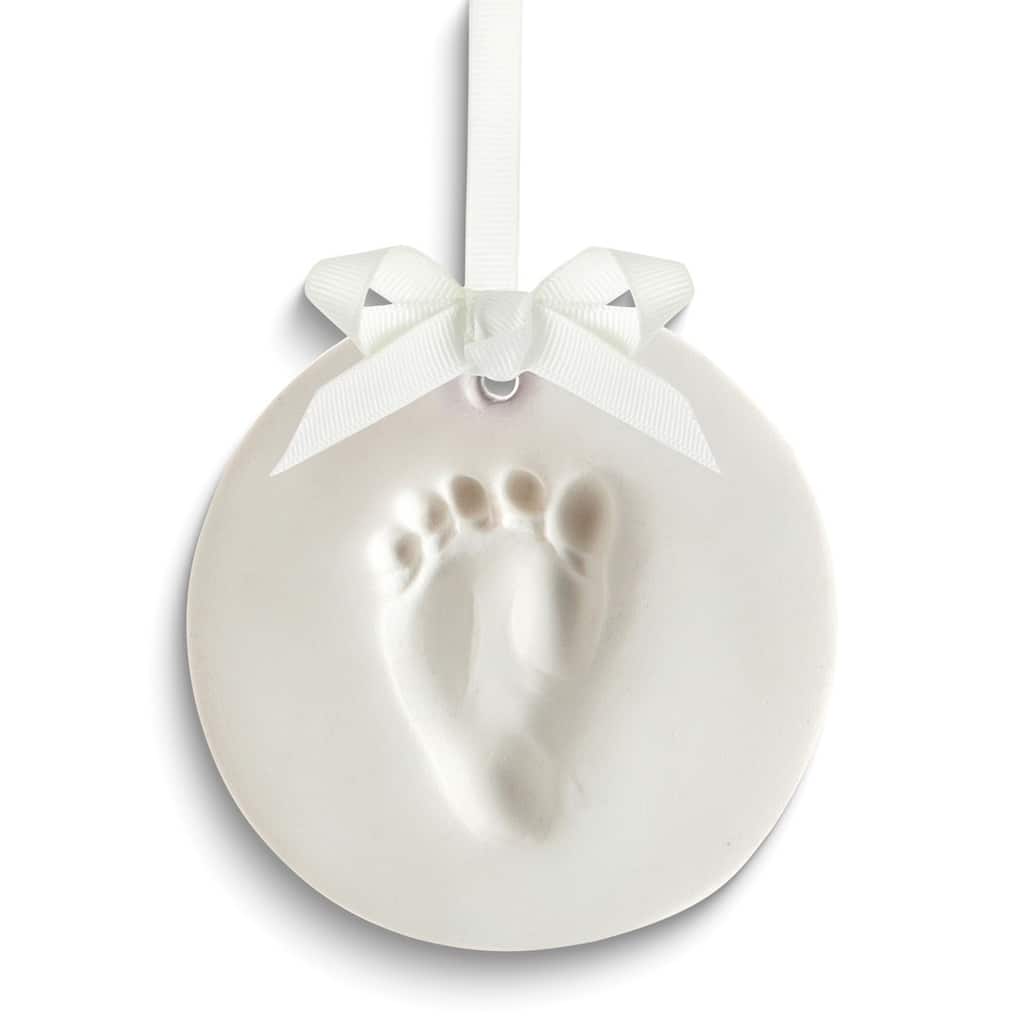 Curata White Babyprints Keepsake 6"Ornament with Clay Tools and Instructions