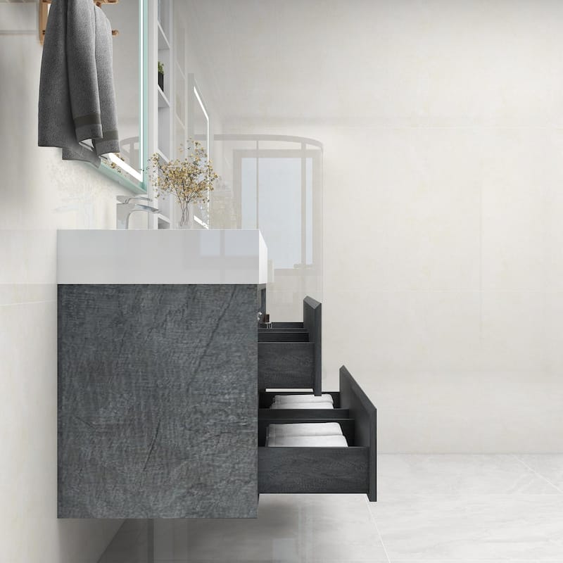 Victoria 48" Wall Mounted Modern Vanity with Acrylic Sink
