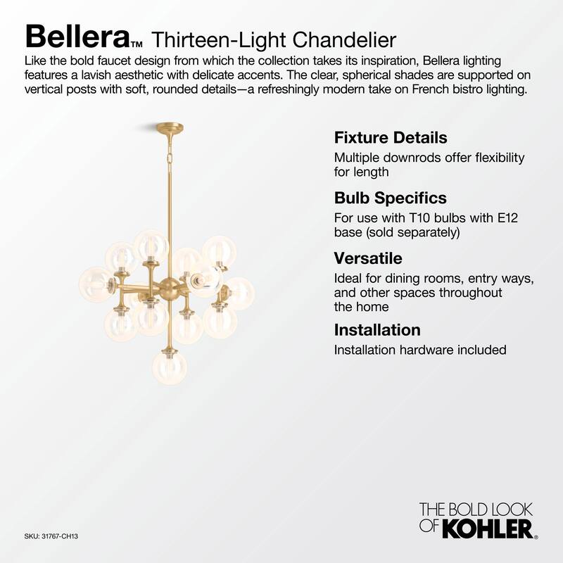 Kohler Lighting 31767-CH13 Bellera 13 Light 32" Wide Sputnik