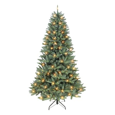 Puleo International 7.5 ft. Pre-Lit Monterey Spruce Tree