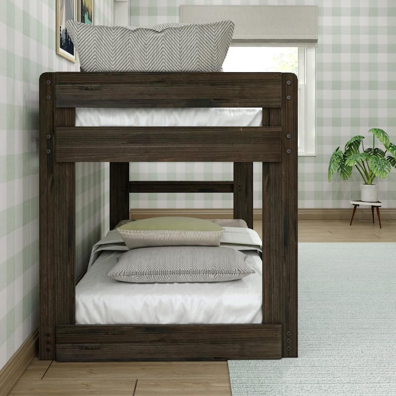 Max and Lily Farmhouse Twin over Twin Low Bunk Bed