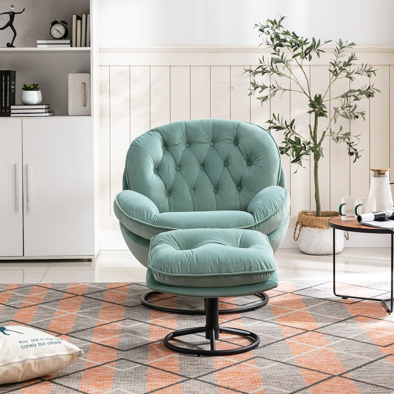 Accent chair TV Chair Living room Chair sofa with Ottoman