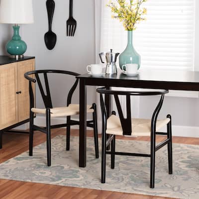 Paxton Modern Wood 2-Piece Dining Chair Set