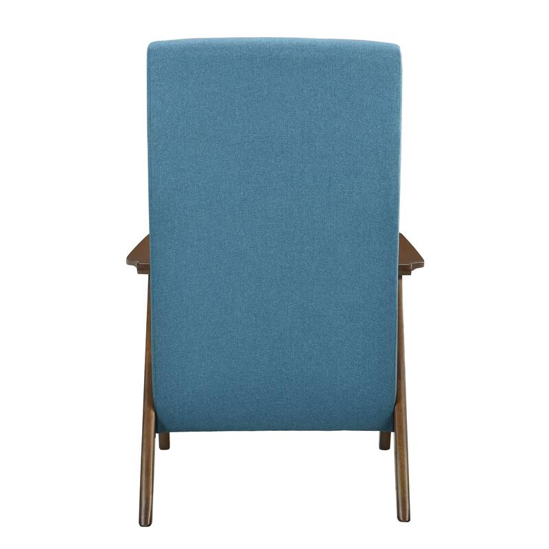 Walnut Finish Solid Wood High-Back Accent Chair