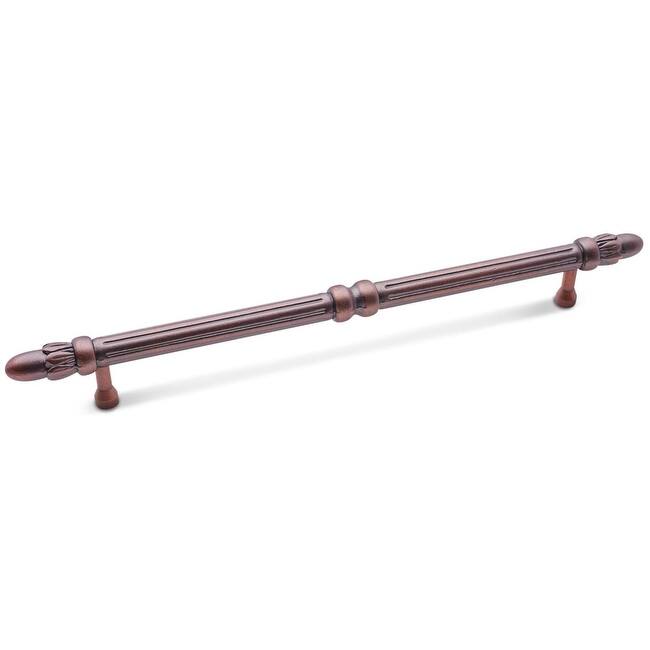 RK International CP 861 Petal 8" Center to Center Solid Metal Designer - Distressed Copper