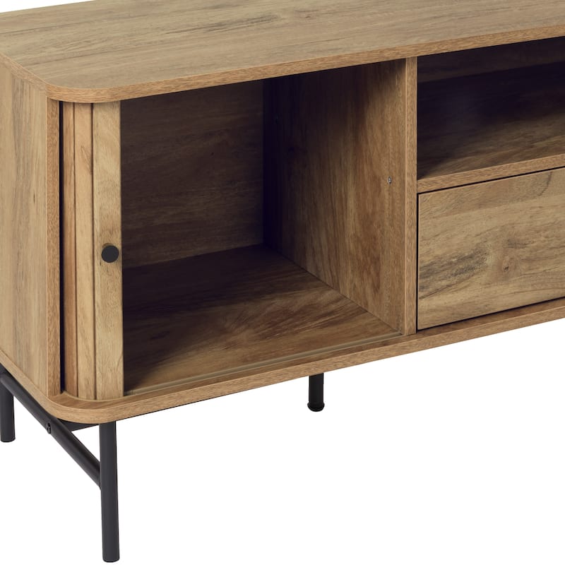 Hikari TV Stand with Slide Doors and Drawer for TVs up to 75" - 59" in width