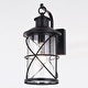 preview thumbnail 8 of 11, VAXCEL Adams 1-Light Black Dusk to Dawn Sensor Outdoor Wall Sconce, Durable Steel, Clear Seeded Glass Shade, LED Compatible