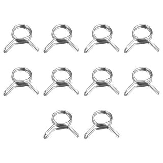 Double Wire Spring Hose Clamp, 10pcs 304 Stainless Steel 6.5mm Spring ...