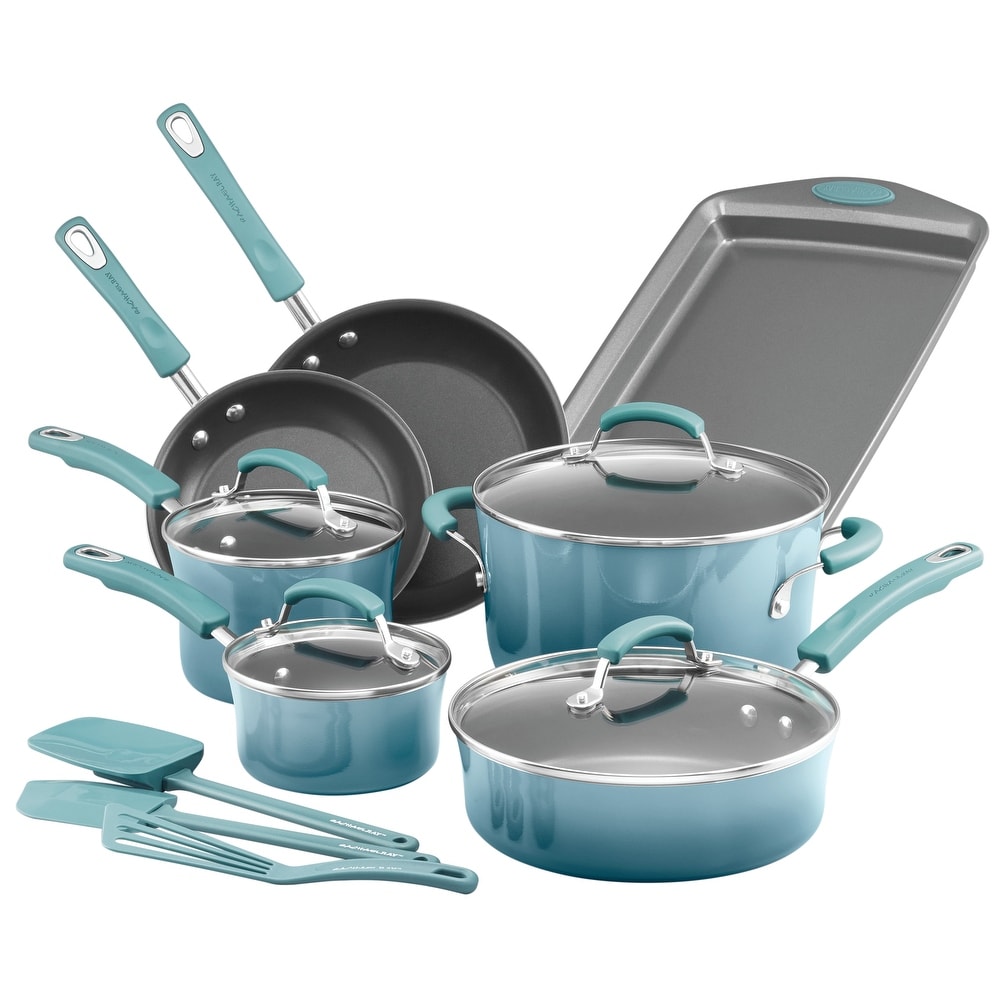 Classic Brights 10-Piece Hard Anodized Cookware Set