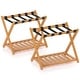preview thumbnail 11 of 10, Costway Folding Luggage Racks Set of /4 with Storage Shelf & 5 Nylon