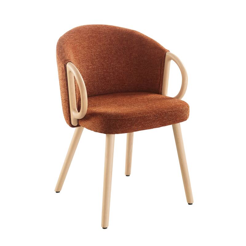 Art Leon Modern Fabric Accent Dining Wood Chair (Set of 2)