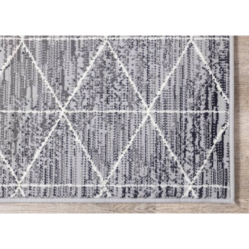 Florence Grey Cream Tri-Structure Rug