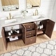 preview thumbnail 15 of 126, Oza Bath Vanity with Quartz Stone Top and Mirror