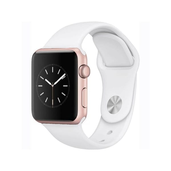 Shop Apple Watch Series 2 42mm Rose Gold Aluminum Case White Band Refurbished Overstock 30733486