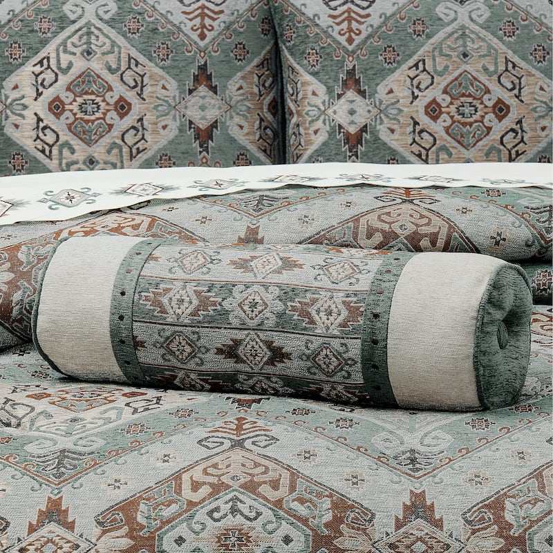 Telluride Neckroll Pillow - Polyester - Accent - Turquoise