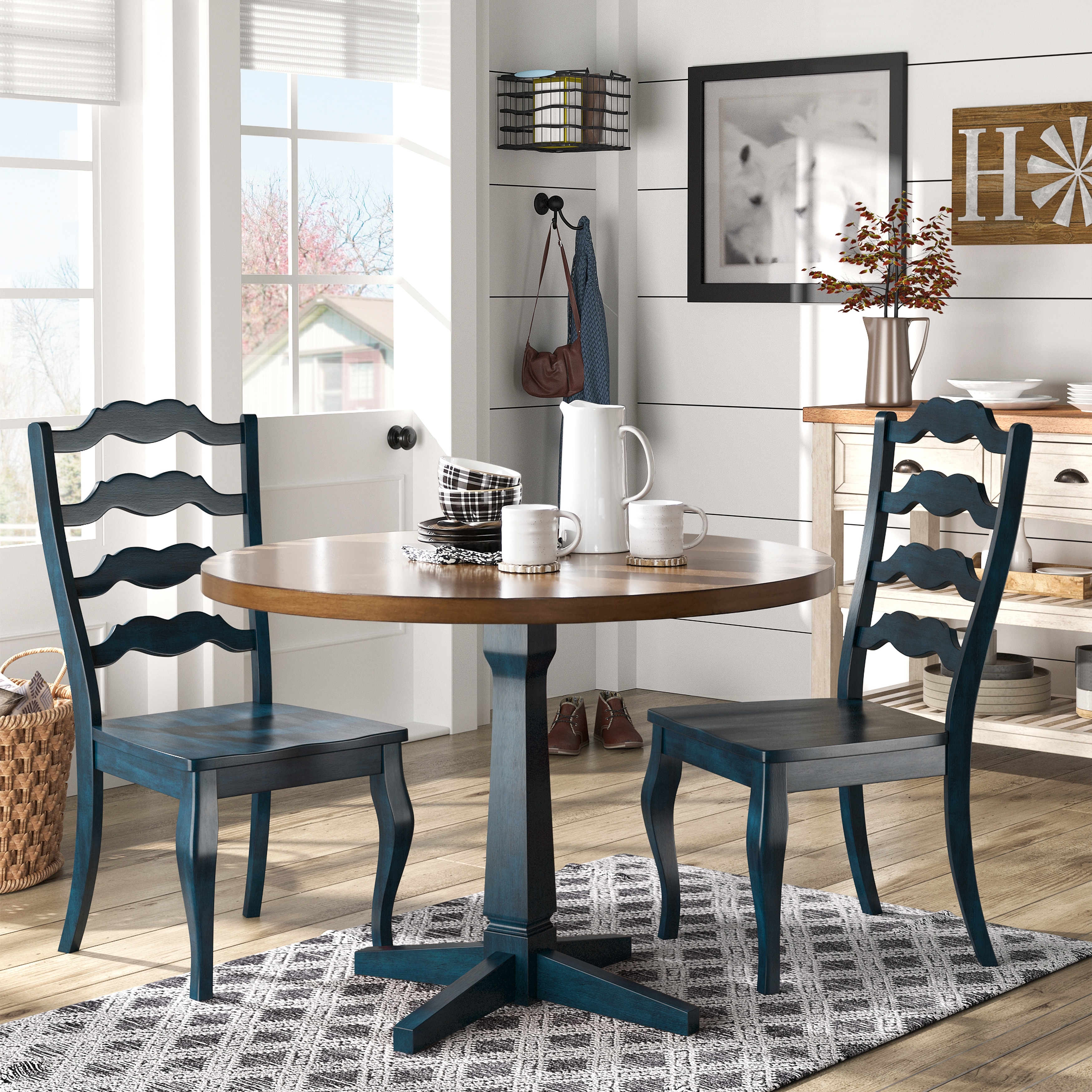 Eleanor Ladder Back Dining Chair Set of 2 by iNSPIRE Q Classic