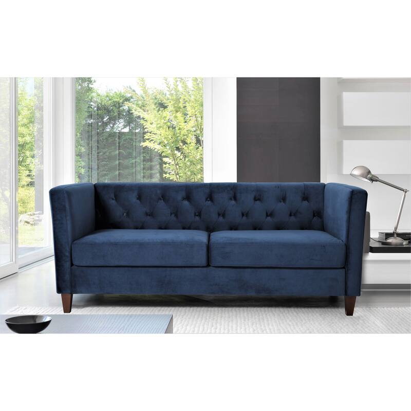 Lisette Velvet 2PCs Living Room Set Sofa & Loveseat